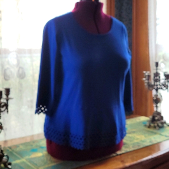 Talbots Royal Blue Sweater 2X - Picture 3 of 7